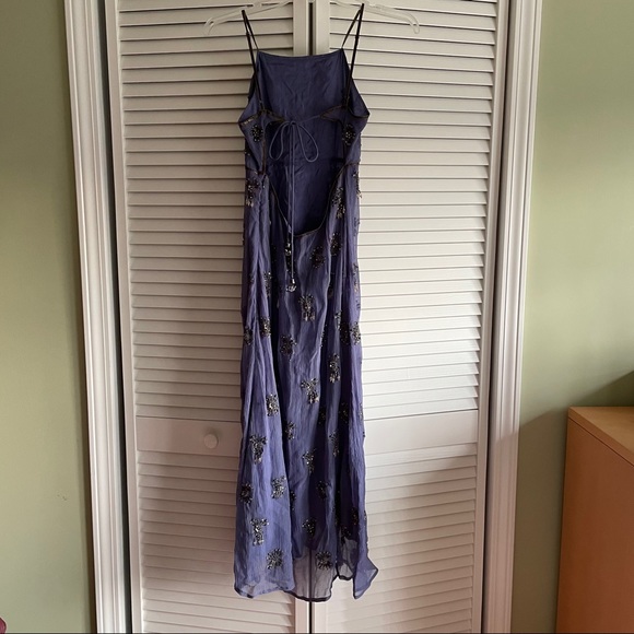 Free People Beaded Open Back Maxi Dress Size 0 XS - Picture 9 of 10